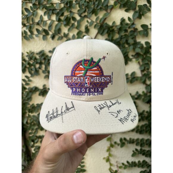 Vintage Sports Specialties 1995 NBA All-Star Game Snapback Hat Autographed - Picture 1 of 8